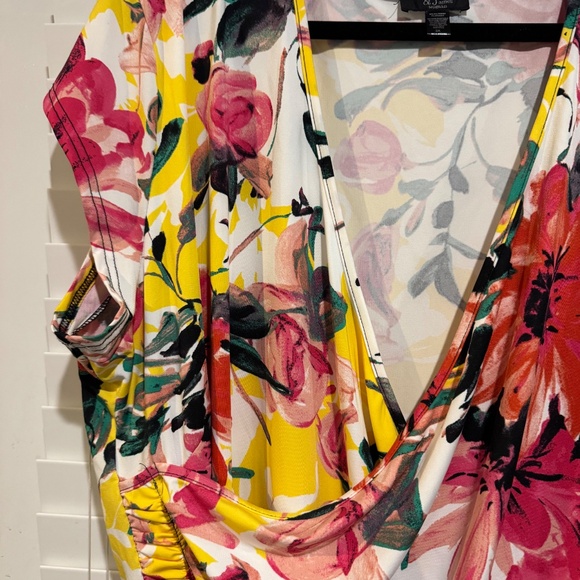 Mackenzie & James Woman 3X Floral Draped Dress – Vibrant - Picture 4 of 7